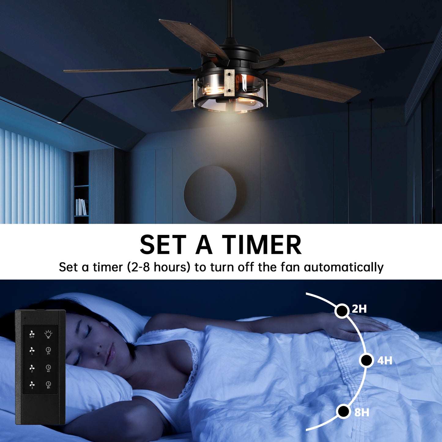 BreezeLite 52" Industrial Matte Black Indoor Ceiling Fan