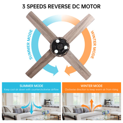 BreezeLite 52" Farmhouse Black Down Rod Mounting Ceiling Fan