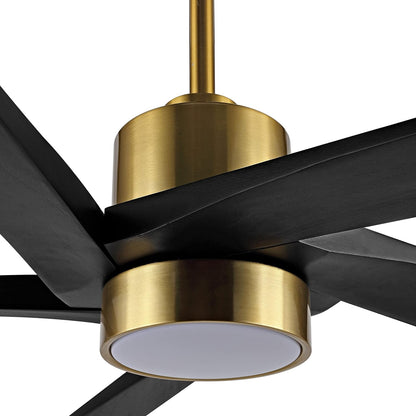 AeroBlade 64" 5-Blade 6-Speed Black & Gold Ceiling Fan with Light