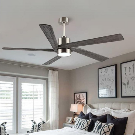 AeroBlade 72" 5-Blade 6-Speed Grey & Brushed Nickel Ceiling Fan with Light