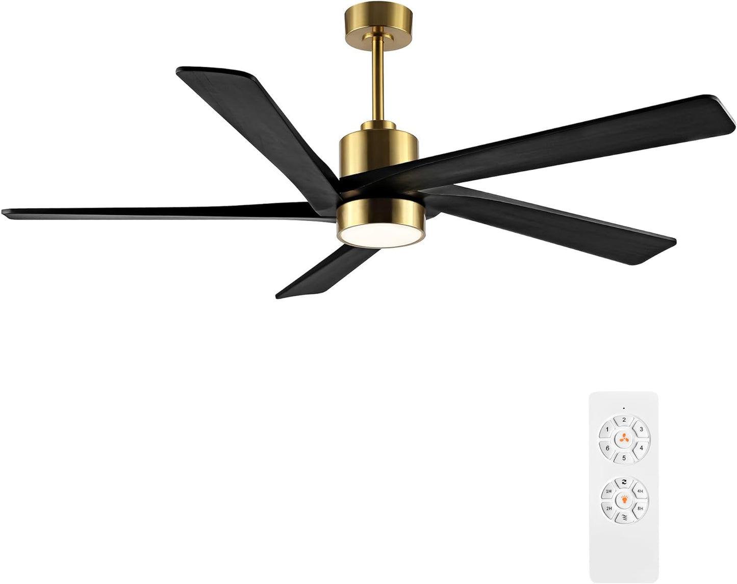 AeroBlade 72" 5-Blade 6-Speed Black & Gold Ceiling Fan with Light