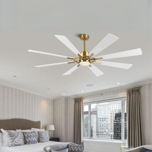 AeroBlade 72" 8-Blade 6-Speed White & Gold Ceiling Fan with Light