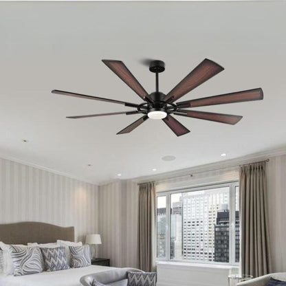 AeroBlade 72" 8-Blade 6-Speed Black & Walnut Ceiling Fan with Light