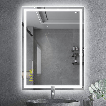 GlareGuard Rectangular Anti-Fog Dimmable Backlit LED Bathroom Vanity Mirror