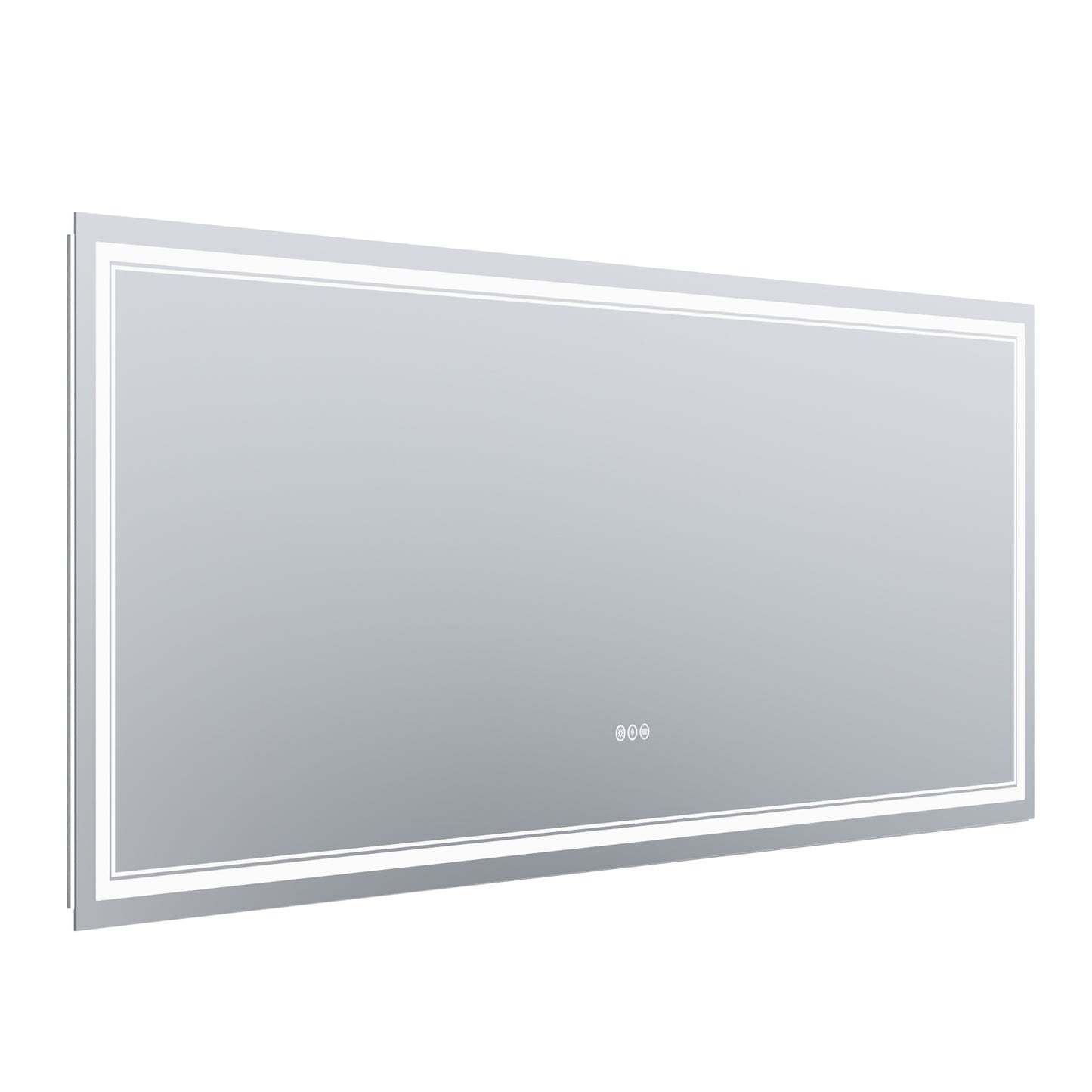 GlareGuard 40x84" Rectangular Anti-Fog Dimmable Backlit LED Bathroom Vanity Mirror