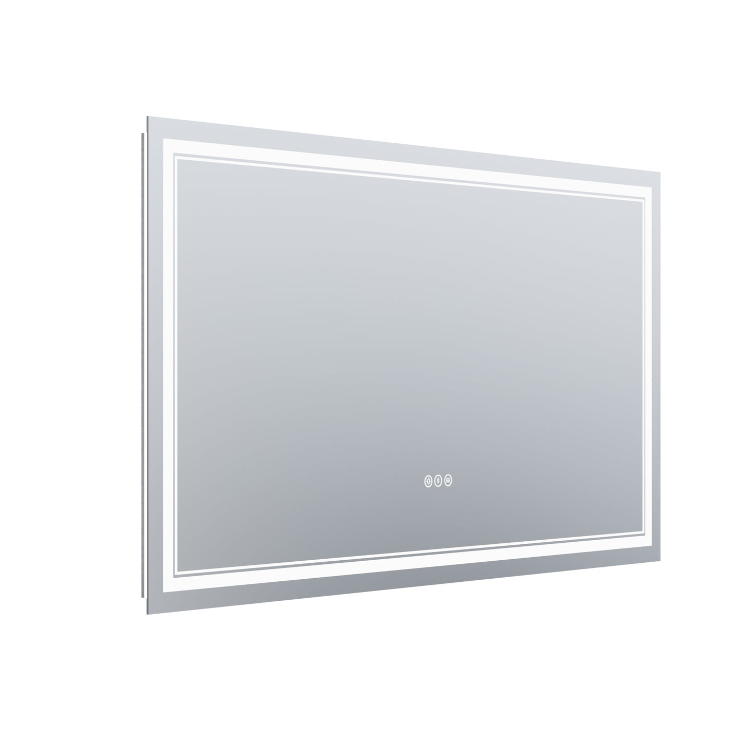 GlareGuard 55x30" Rectangular Anti-Fog Dimmable Backlit LED Bathroom Vanity Mirror