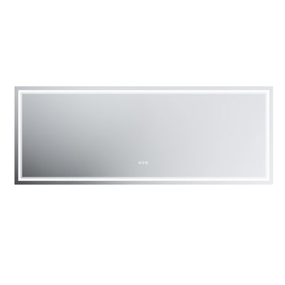 GlareGuard 31.9x83.8" Rectangular Anti-Fog Dimmable Backlit LED Bathroom Vanity Mirror