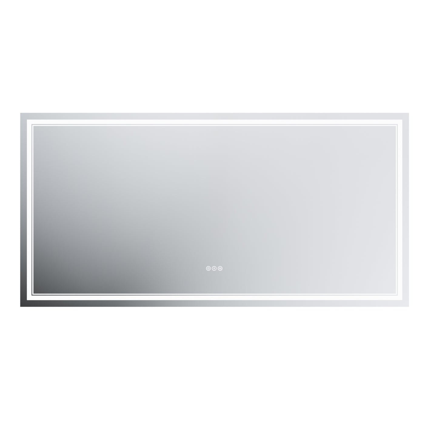 GlareGuard 72x36" Rectangular Anti-Fog Dimmable Backlit LED Bathroom Vanity Mirror