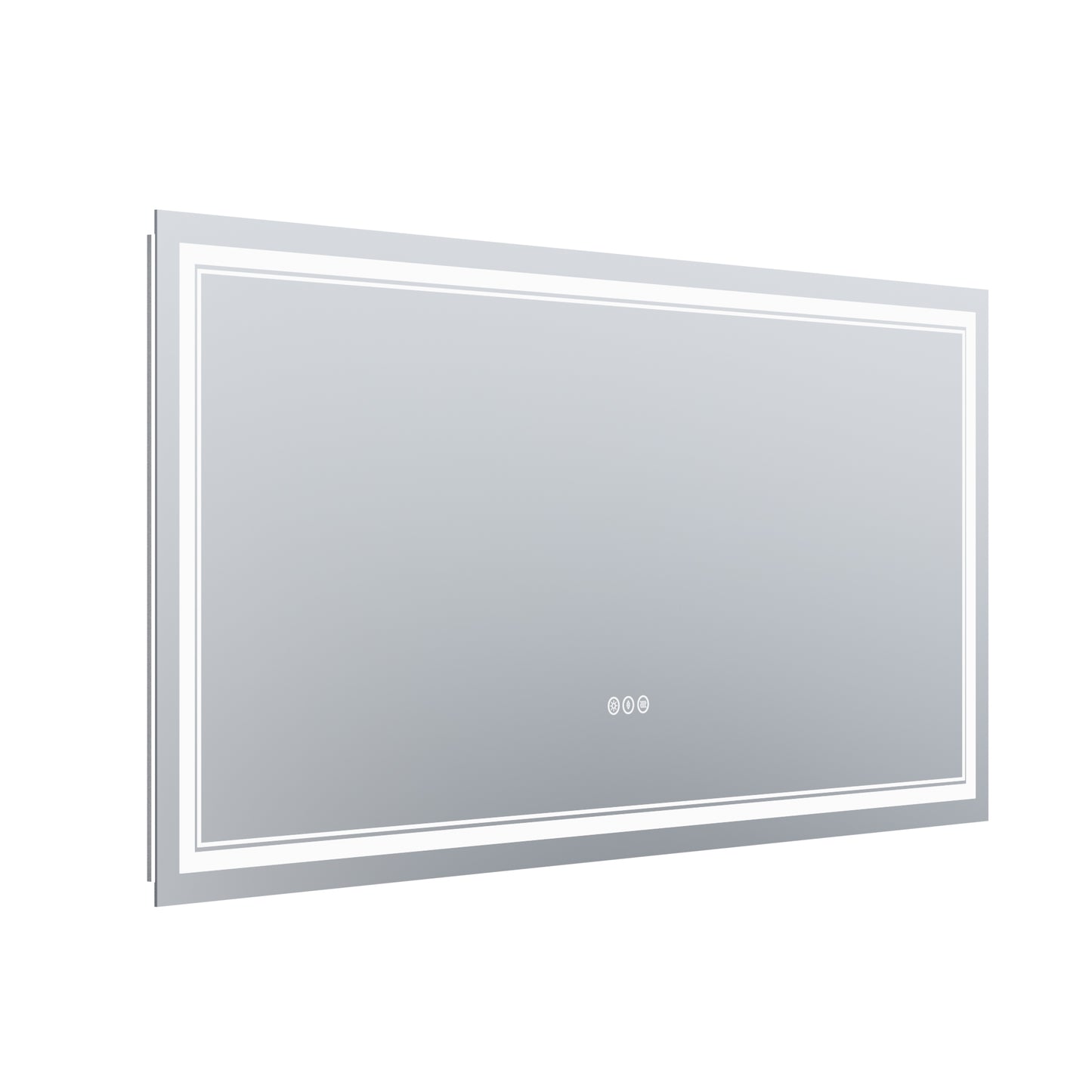 GlareGuard 60x28" Rectangular Anti-Fog Dimmable Backlit LED Bathroom Vanity Mirror