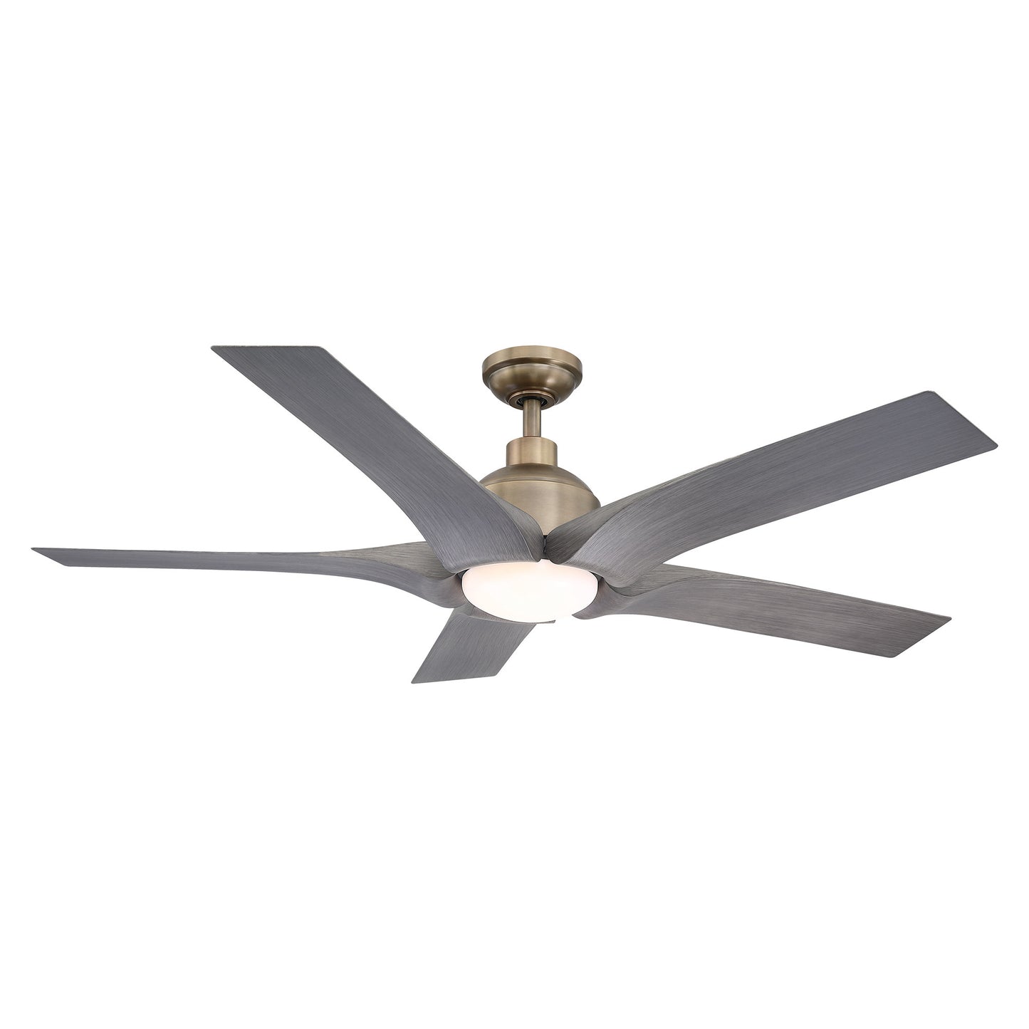 BreezeLite 56" Modern Farmhouse Brushed Bronze LED Ceiling Fan