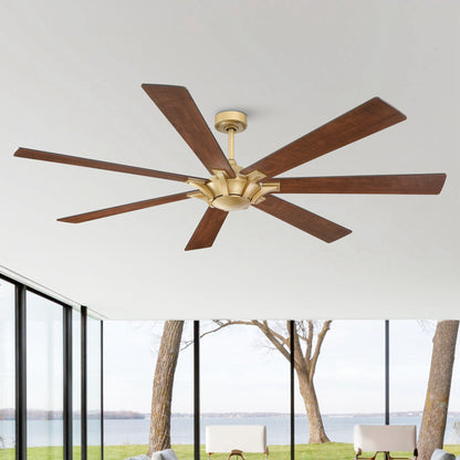 BreezeLite Modern Gold 72" Reversible 7-Blade Ceiling Fan