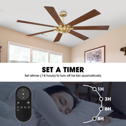 BreezeLite Modern Gold 72" Reversible 7-Blade Ceiling Fan