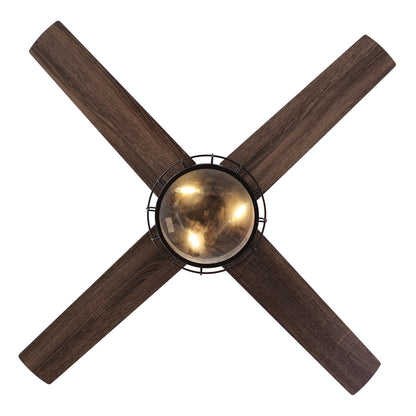 BreezeLite 52" Industrial Oil Rubbed Bronze Glass Ceiling Fan