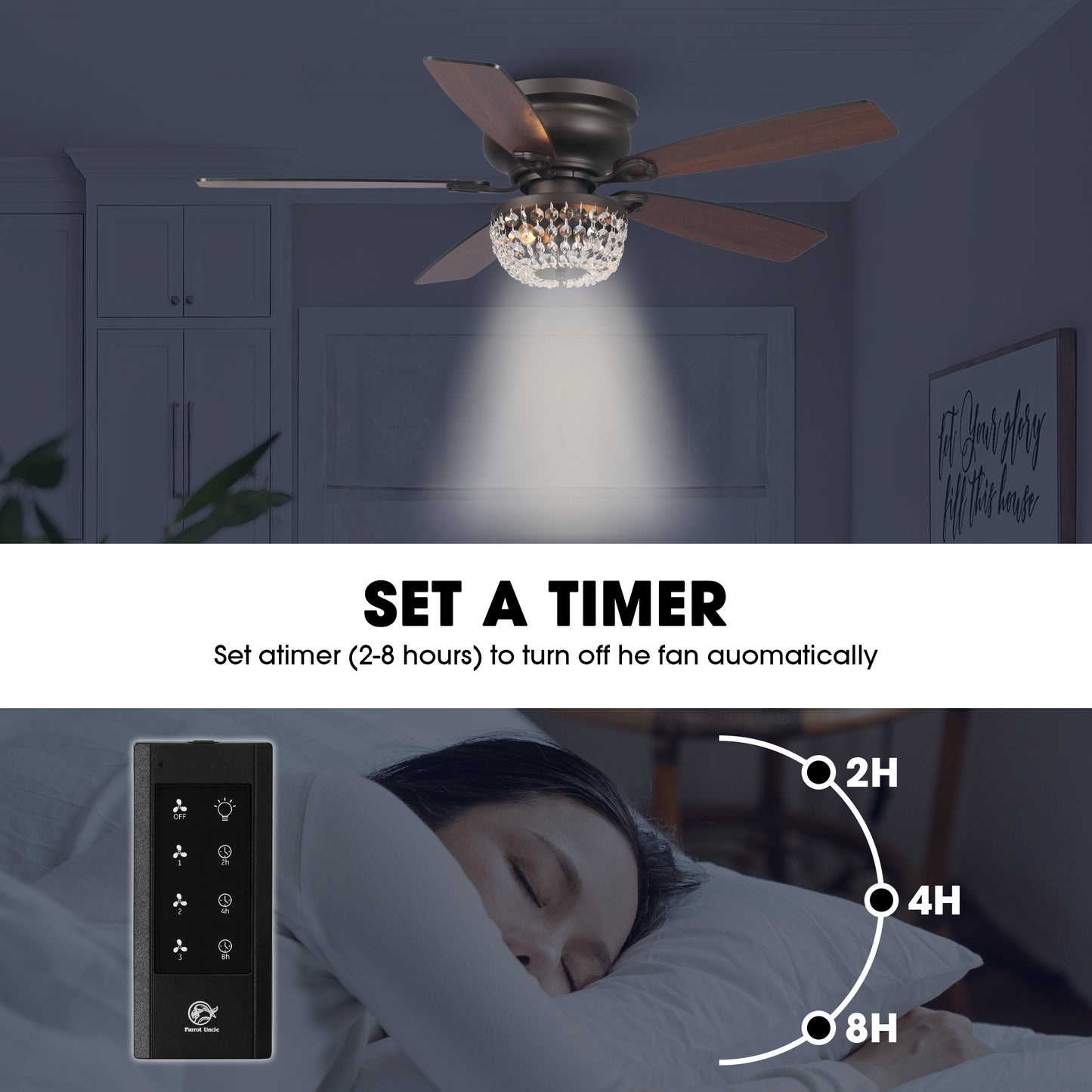 BreezeLite 48" Industrial Oil Rubbed Bronze Glass Ceiling Fan