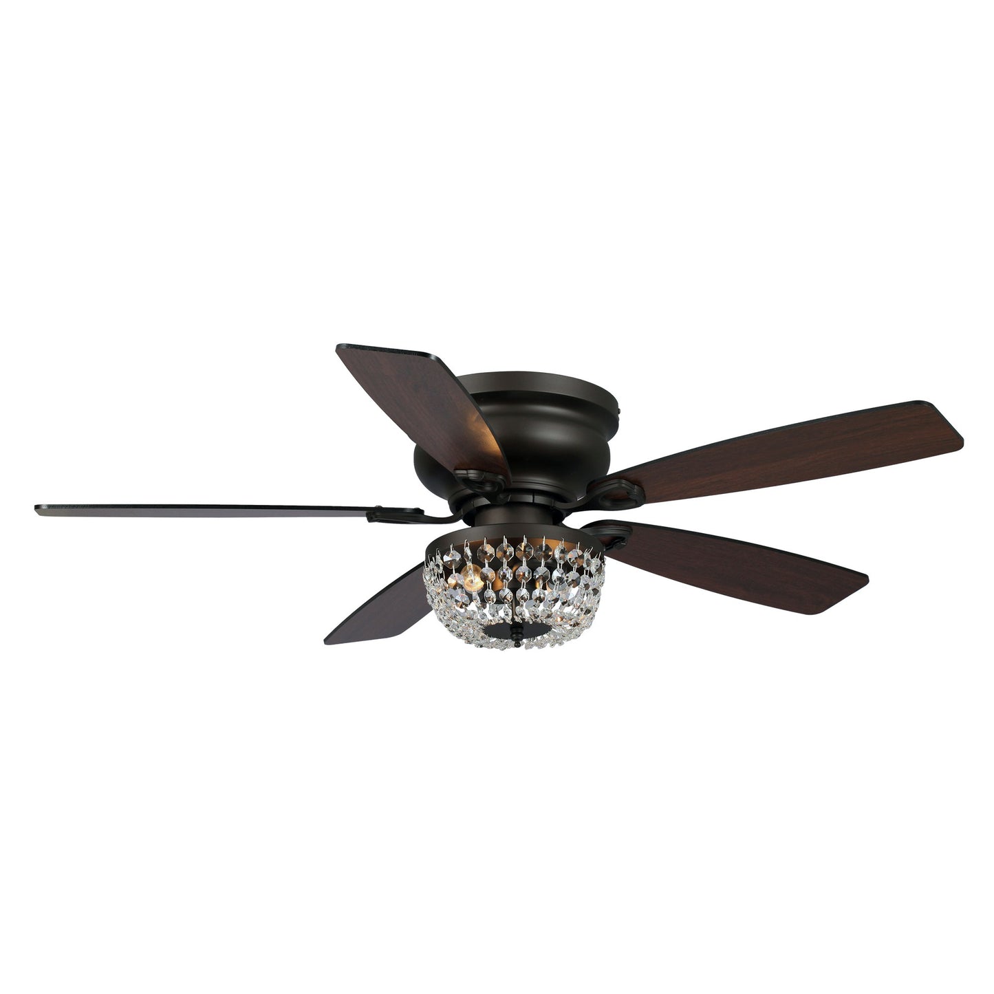 BreezeLite 48" Industrial Oil Rubbed Bronze Glass Ceiling Fan