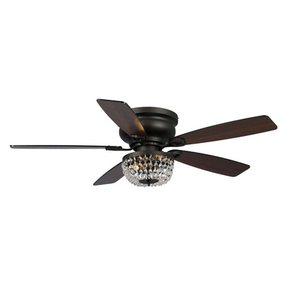 BreezeLite 48" Industrial Oil Rubbed Bronze Glass Ceiling Fan