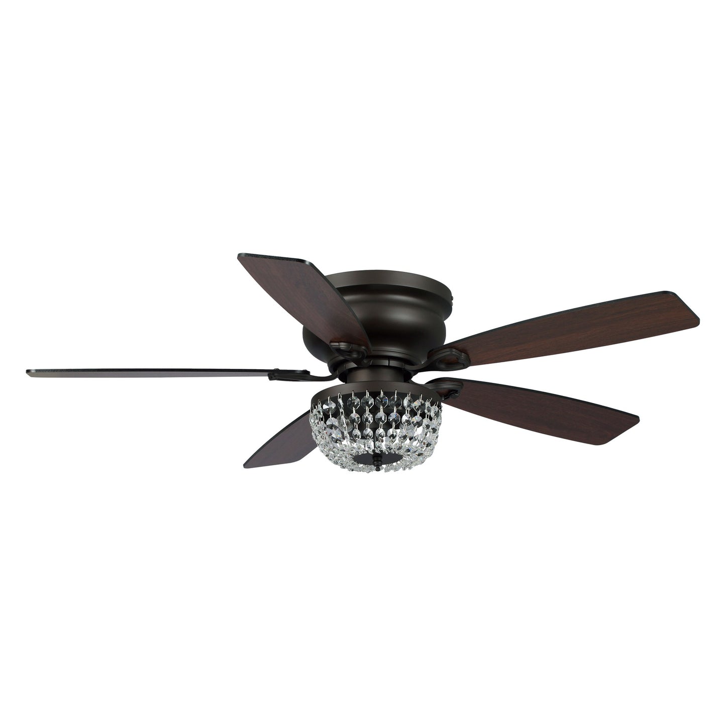 BreezeLite 48" Industrial Oil Rubbed Bronze Glass Ceiling Fan