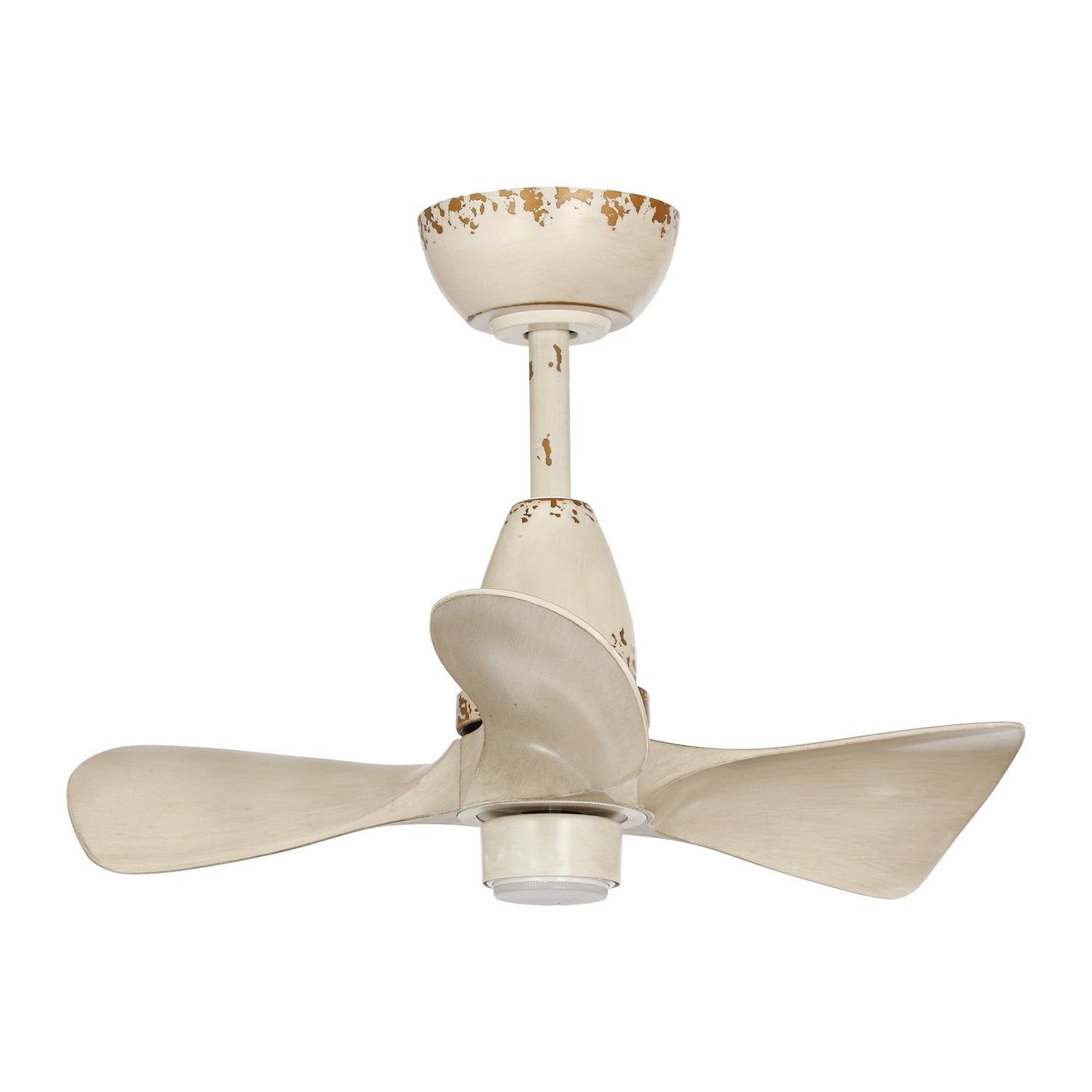 BreezeLite 28" Farmhouse Antique White LED 3-Blade Ceiling Fan