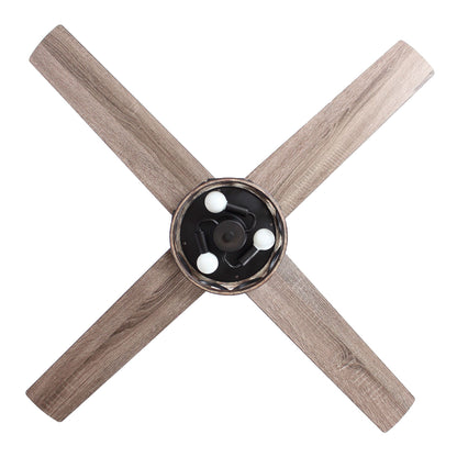 BreezeLite 52" Farmhouse Black Down Rod Mounting Ceiling Fan