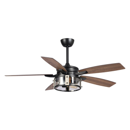 BreezeLite 52" Industrial Matte Black Indoor Ceiling Fan