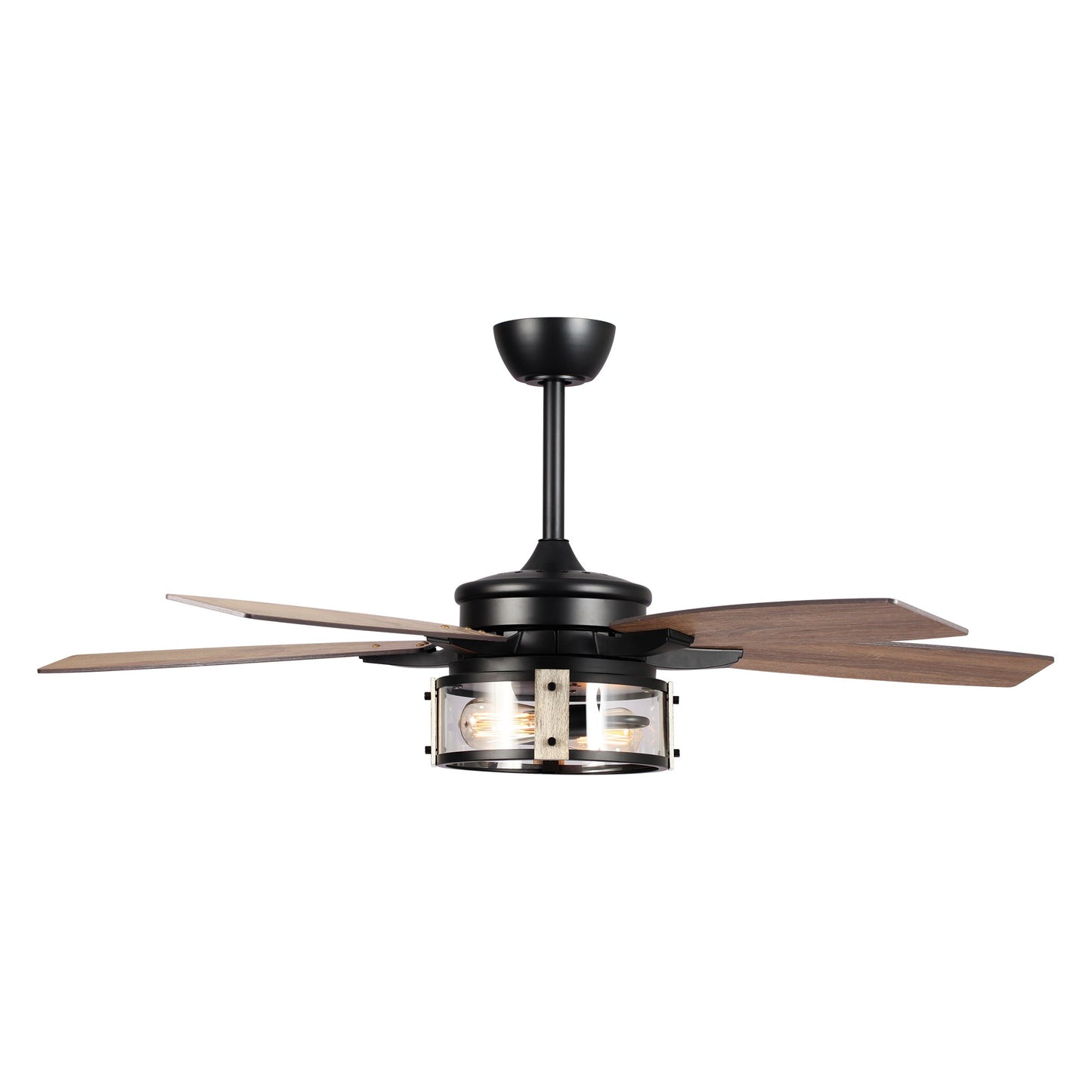 BreezeLite 52" Industrial Matte Black Indoor Ceiling Fan