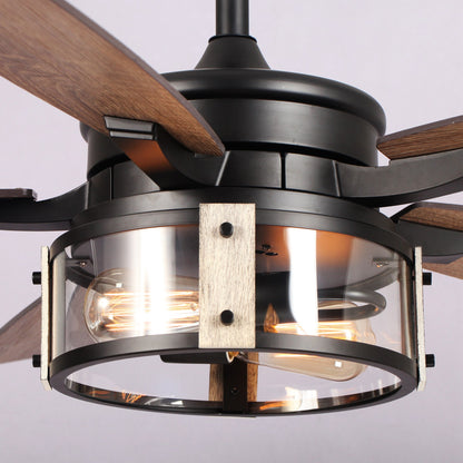 BreezeLite 52" Industrial Matte Black Indoor Ceiling Fan