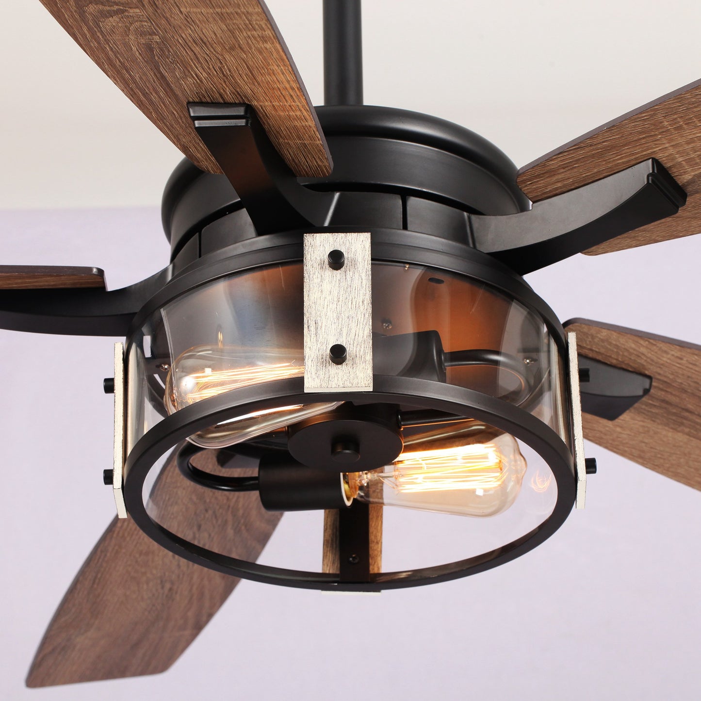 BreezeLite 52" Industrial Matte Black Indoor Ceiling Fan