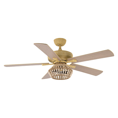 BreezeLite 52" Farmhouse Gold Weathered Reversible Blade Ceiling Fan