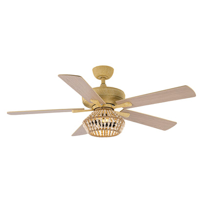 BreezeLite 52" Farmhouse Gold Weathered Reversible Blade Ceiling Fan