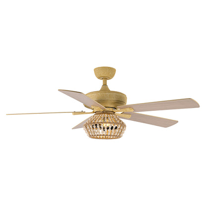 BreezeLite 52" Farmhouse Gold Weathered Reversible Blade Ceiling Fan