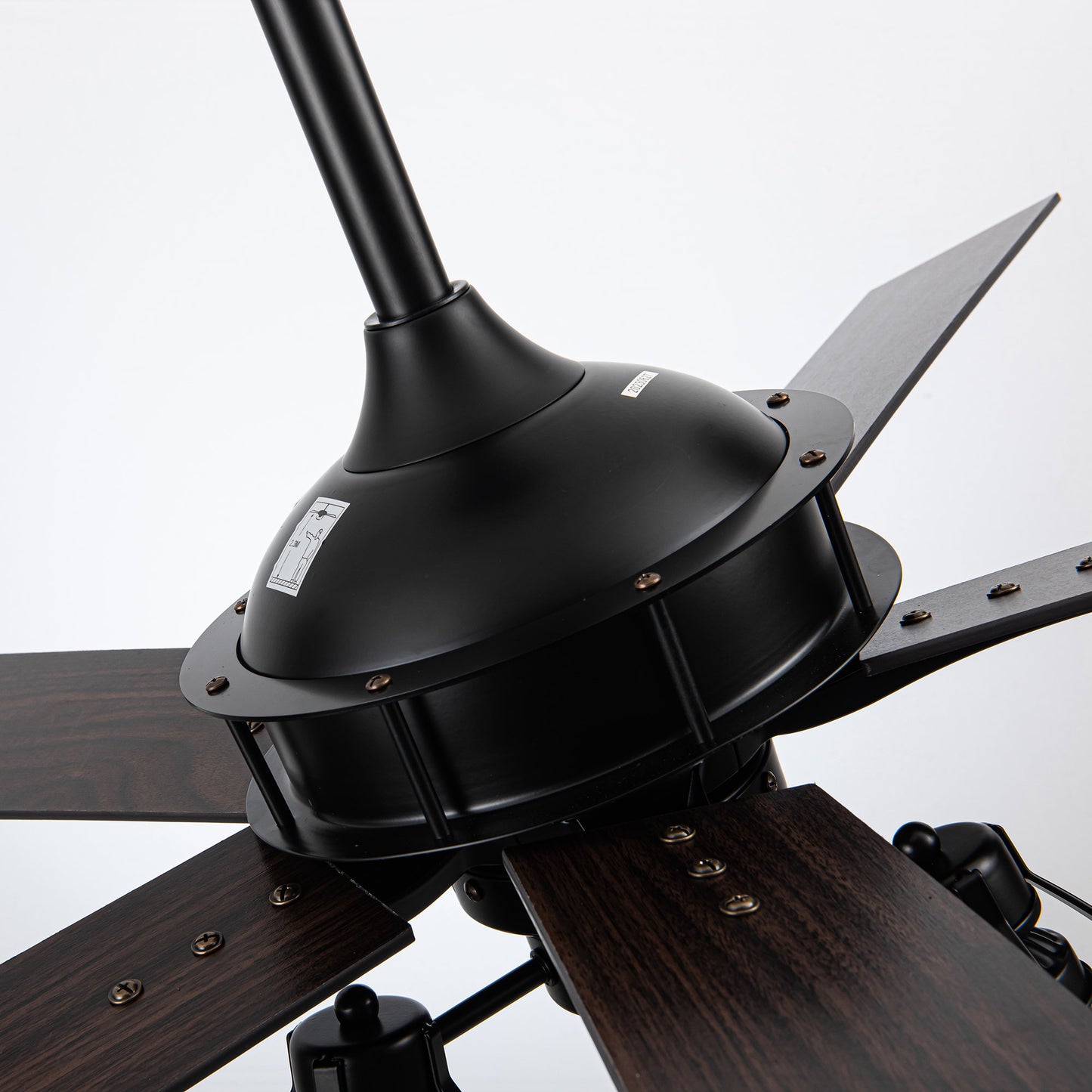 BreezeLite 52" Industrial Matte Black Reversible Ceiling Fan