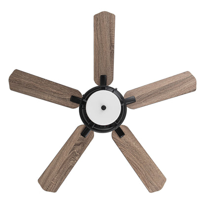 BreezeLite 48" Industrial Black Reversible Caged Ceiling Fan