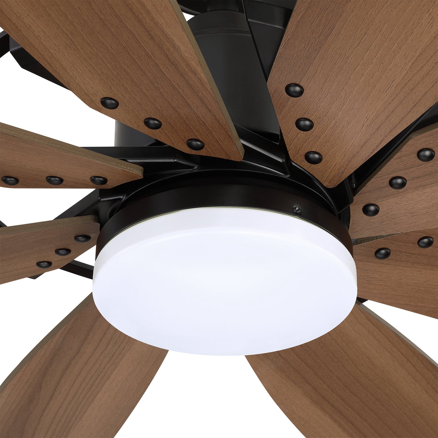 BreezeLite 60" Modern Black Indoor 3000K LED Ceiling Fan