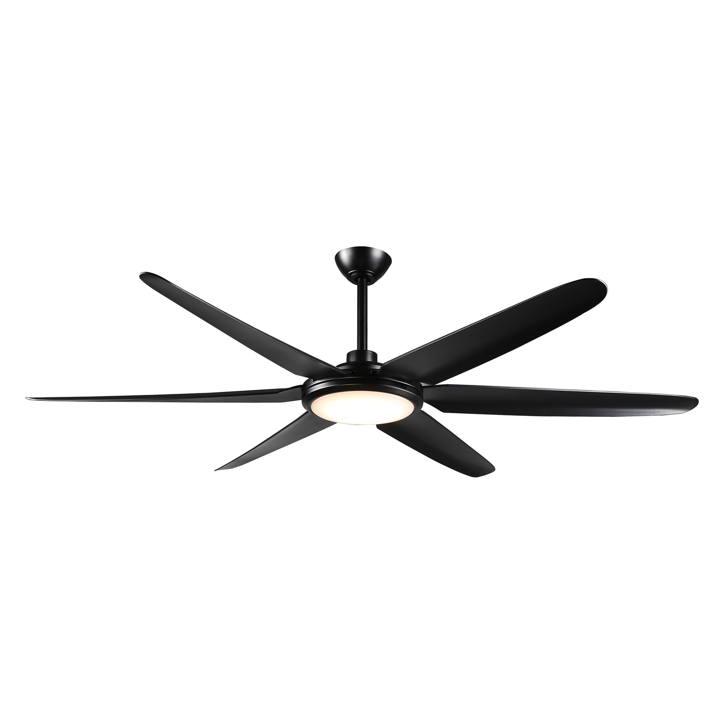 BreezeLite Modern 65" Matte Black LED Ceiling Fan