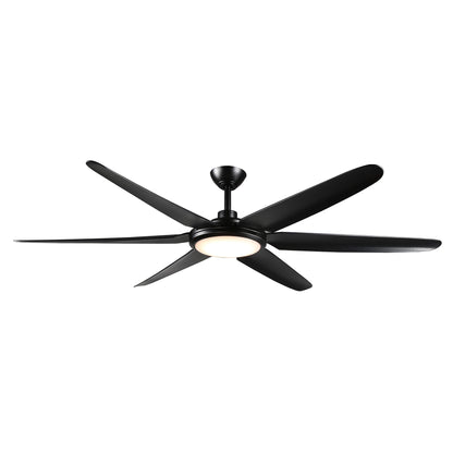 BreezeLite Modern 65" Matte Black LED Ceiling Fan