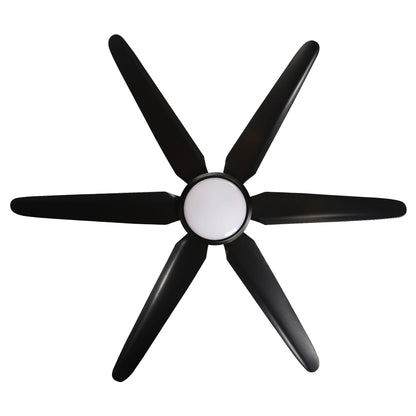 BreezeLite Modern 65" Matte Black LED Ceiling Fan