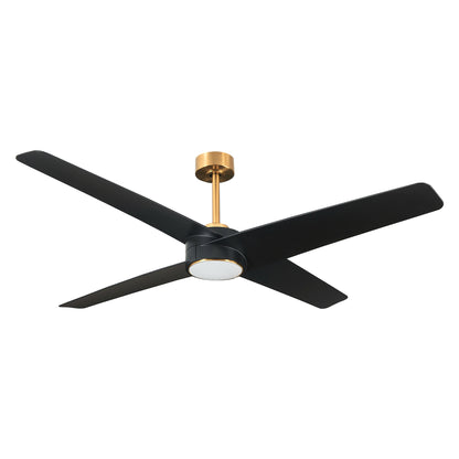 BreezeLite Modern 60" Gold and Black LED Ceiling Fan