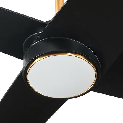 BreezeLite Modern 60" Gold and Black LED Ceiling Fan