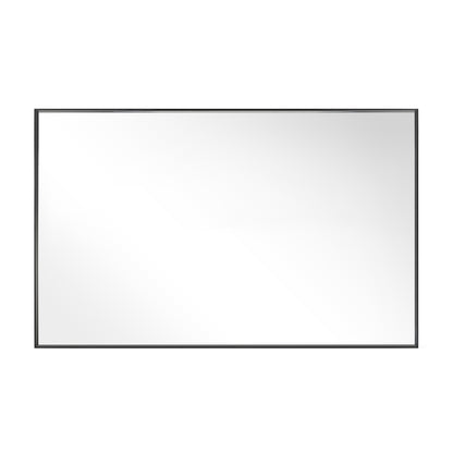 Reflections Sleek Modern 36x58" Black Aluminum Framed Wall Mirror