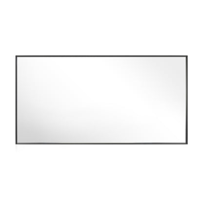 Reflections Sleek Modern 30x58" Black Aluminum Framed Wall Mirror