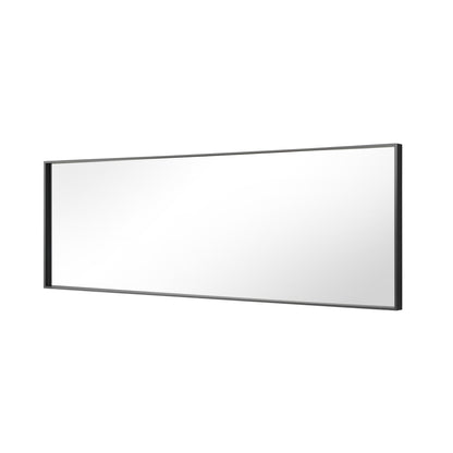 Reflections Sleek Modern 30x70" Black Aluminum Framed Wall Mirror