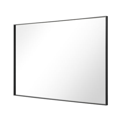 Reflections Sleek Modern 23.6x31.5" Black Aluminum Framed Wall Mirror