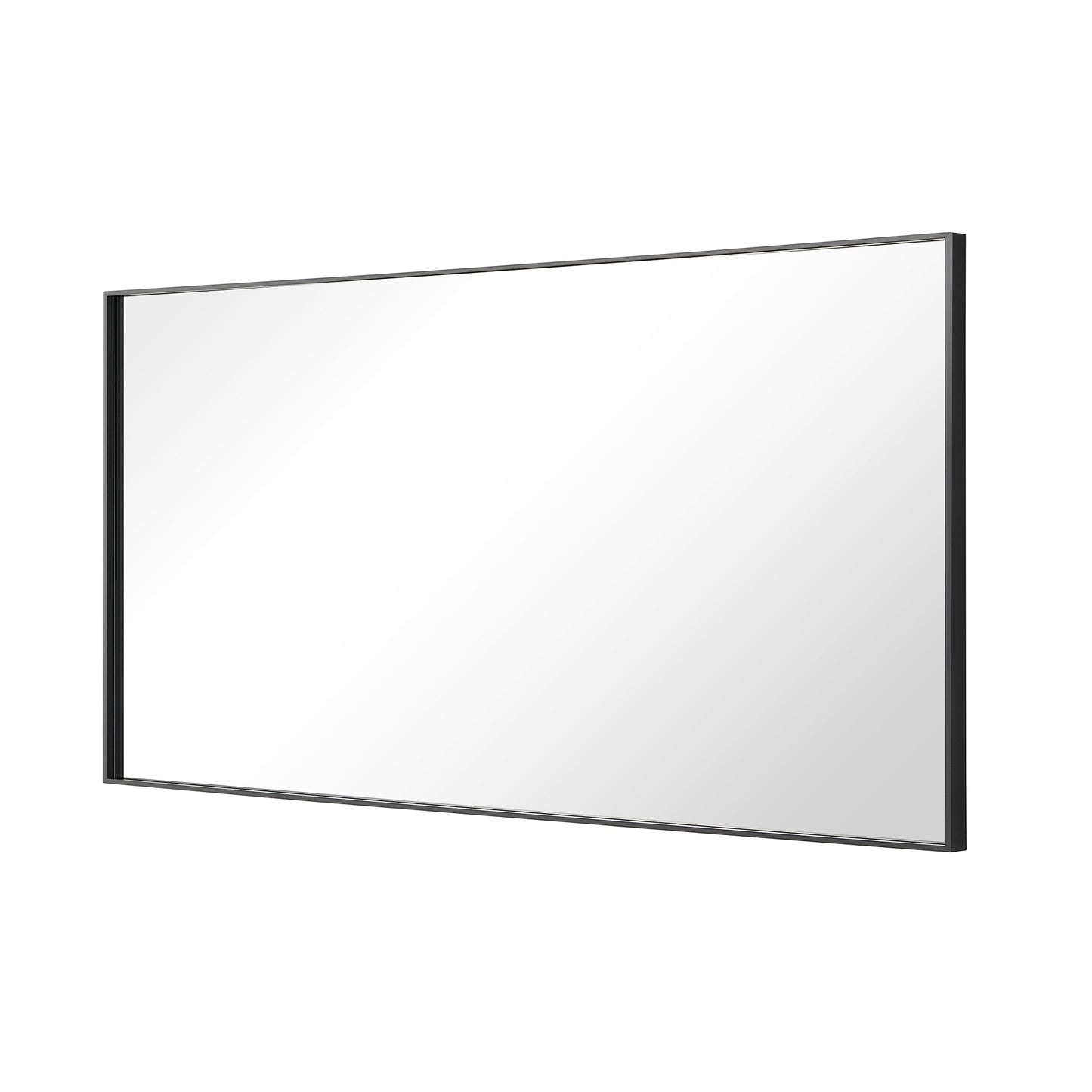 Reflections Sleek Modern 20x30" Black Aluminum Framed Wall Mirror