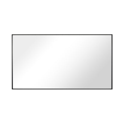 Reflections Sleek Modern 20x36" Black Aluminum Framed Wall Mirror