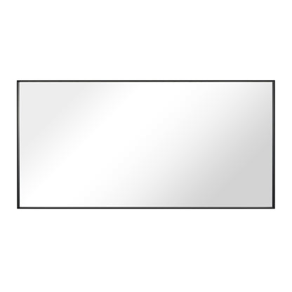 Reflections Sleek Modern 20x40" Black Aluminum Framed Wall Mirror