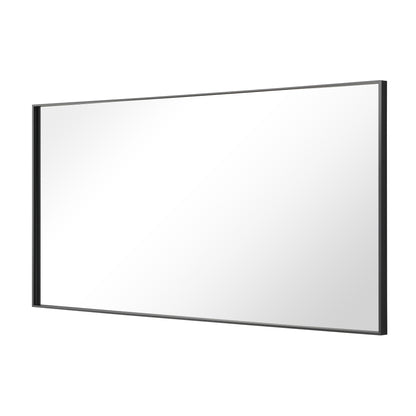 Reflections Sleek Modern 20x40" Black Aluminum Framed Wall Mirror