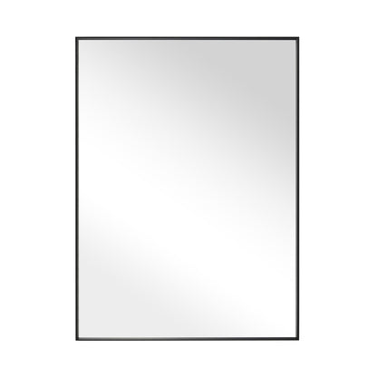 Reflections Sleek Modern 24x30" Black Aluminum Framed Wall Mirror