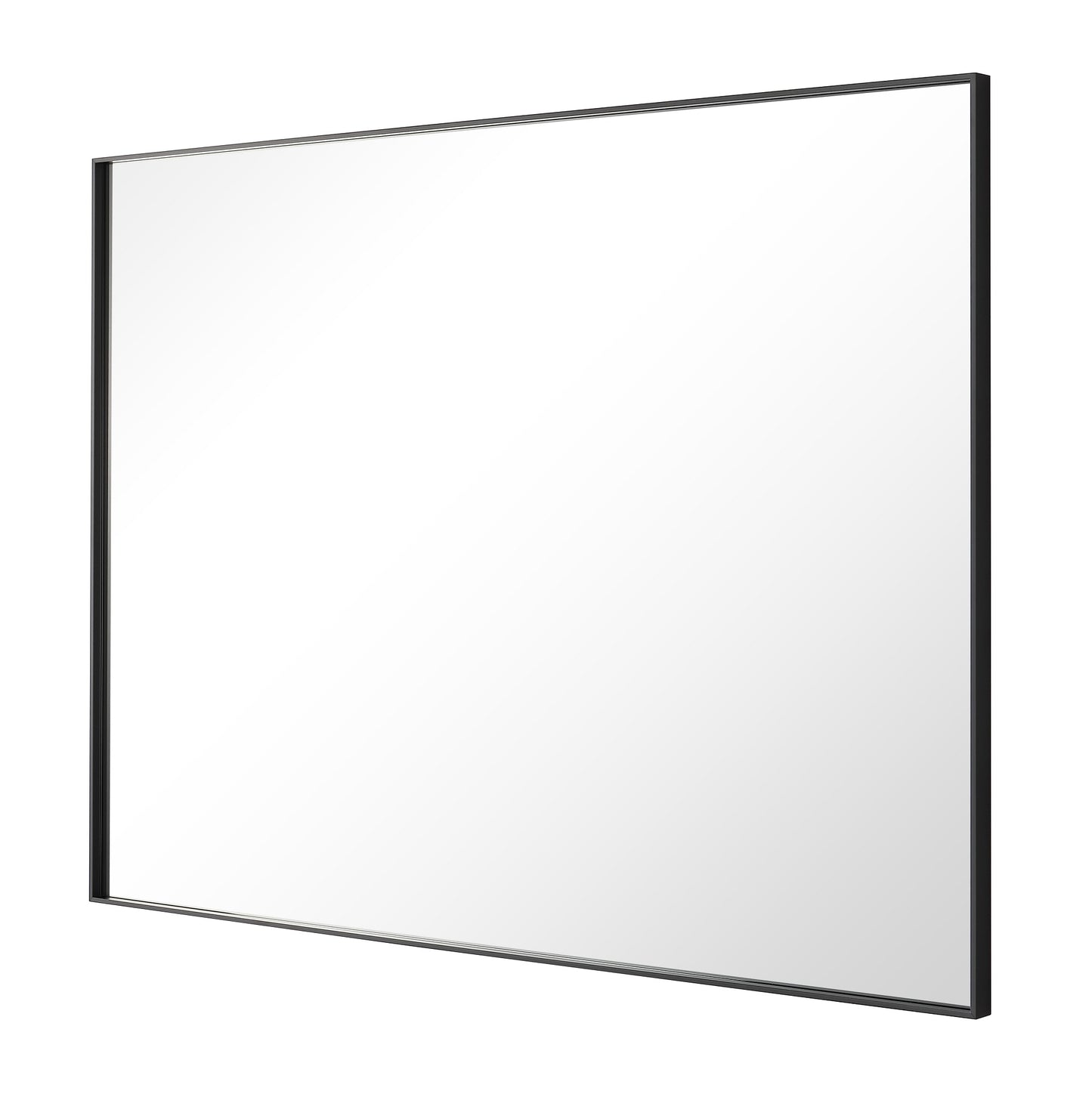 Reflections Sleek Modern 25.75x36" Black Aluminum Framed Wall Mirror