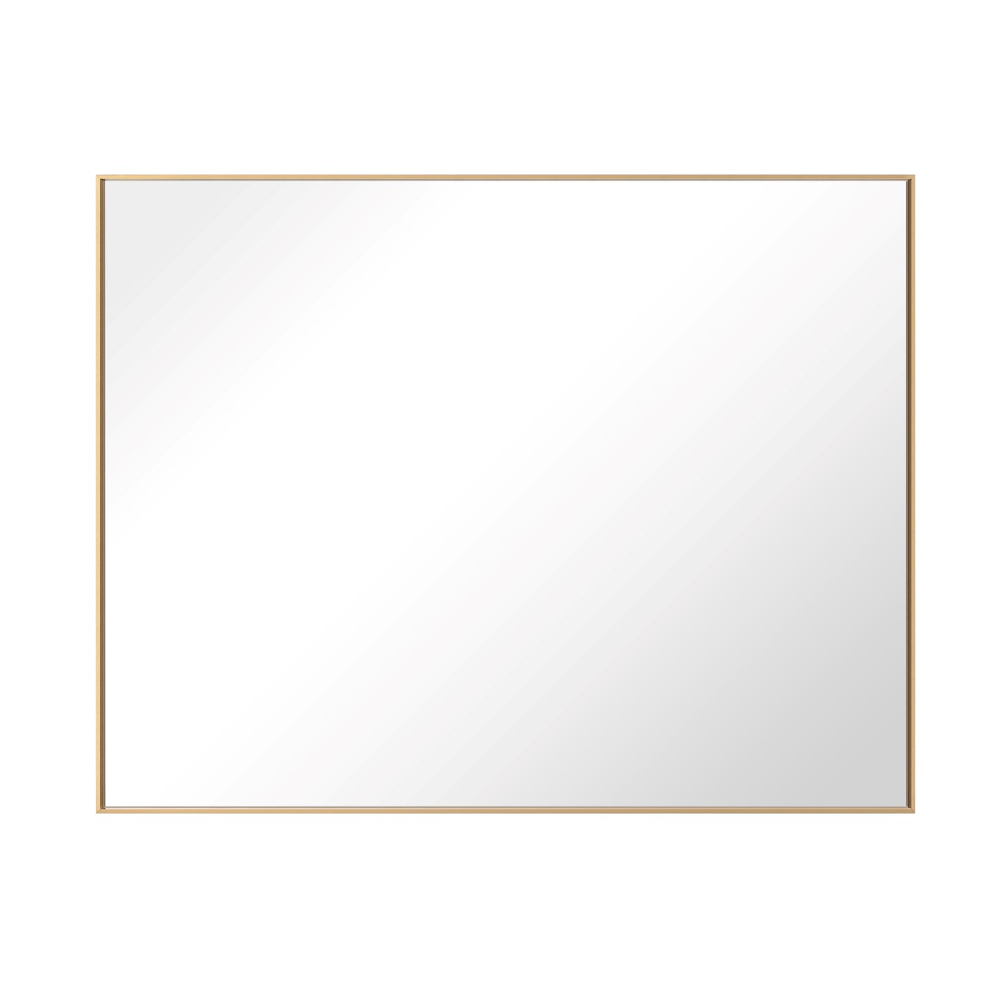 Reflections Sleek Modern 25.75x36" Gold Aluminum Framed Wall Mirror