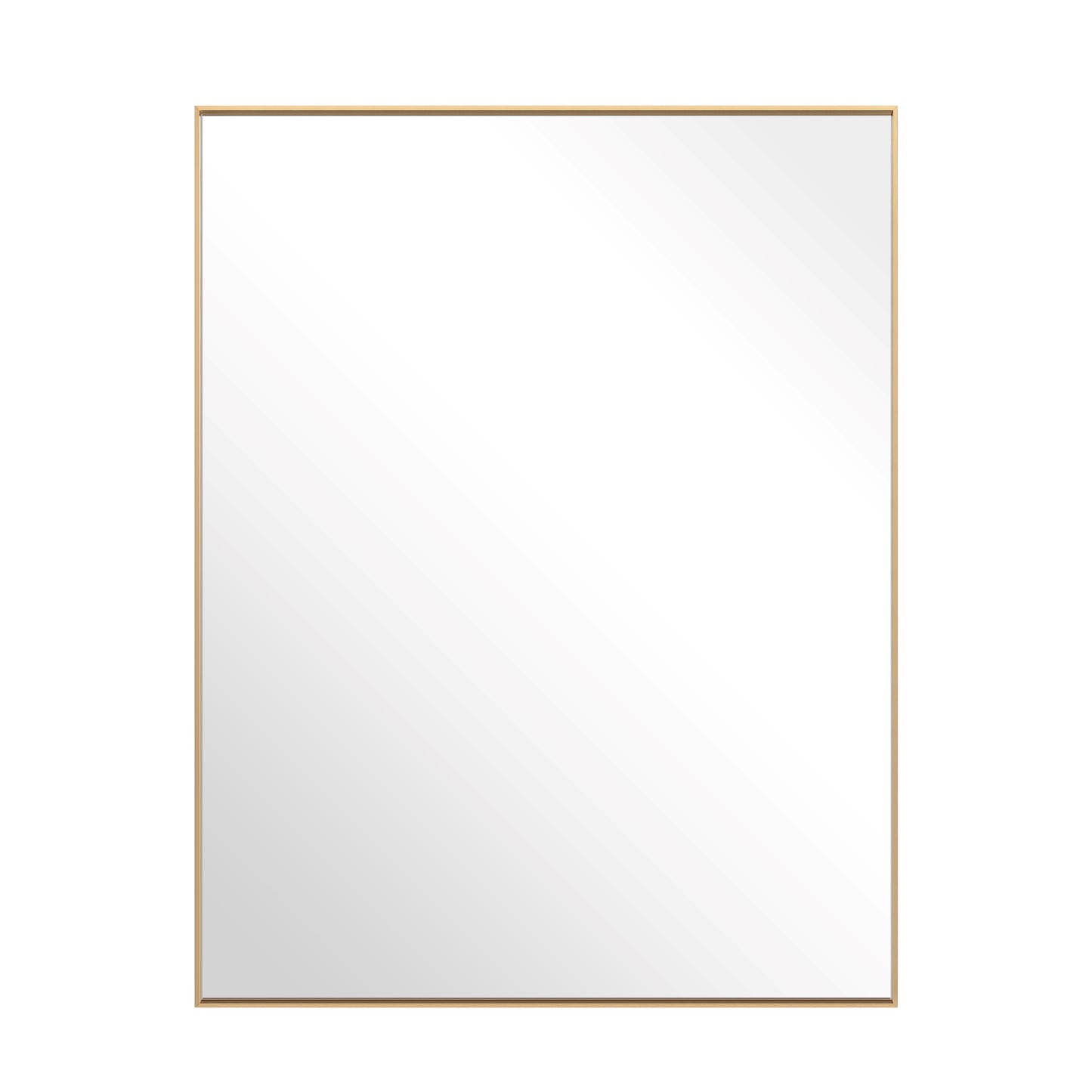 Reflections Sleek Modern 25.75x36" Gold Aluminum Framed Wall Mirror